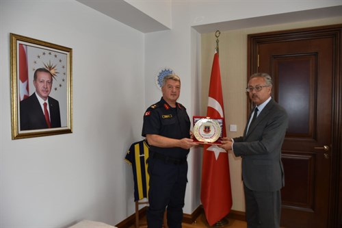 İl Jandarma Komutanı Tuğgeneral  Cemil Lütfi ÖZKUL'un Kaymakamımıza ziyareti.
