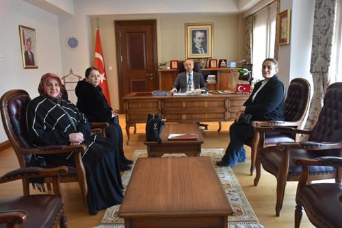 Kadın Girişimi Üretim ve İşletme Kooperatifi Başkanı  ve üyelerinin makam ziyareti.